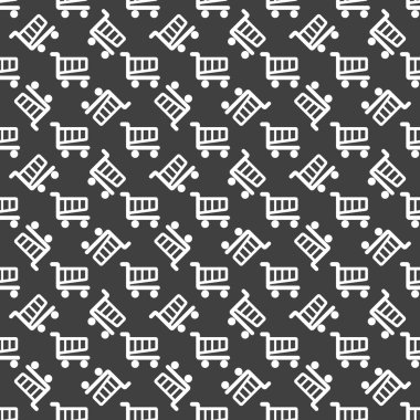 alışveriş sepeti web simgesi. düz tasarım. seamless modeli.