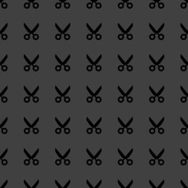 makas web simgesi. düz tasarım. seamless modeli.