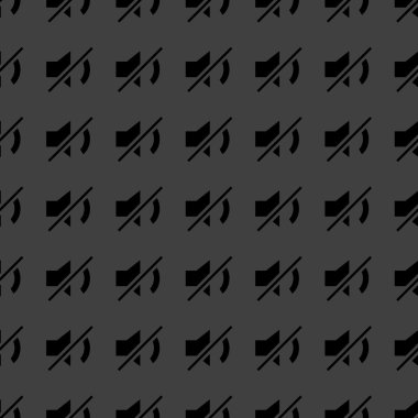 sessiz ses web simgesi. düz tasarım. seamless modeli.