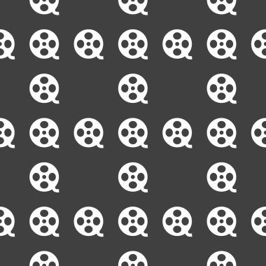 Film web icon. flat design. Seamless pattern. clipart