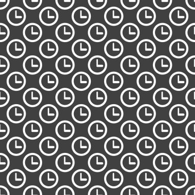 Watch web simgesi. düz tasarım. seamless modeli.