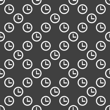 Watch web simgesi. düz tasarım. seamless modeli.