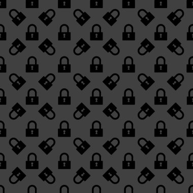 asma kilit web simgesi. düz tasarım. seamless modeli.