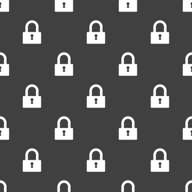 asma kilit web simgesi. düz tasarım. seamless modeli.