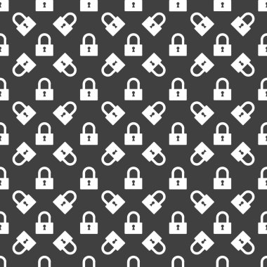 asma kilit web simgesi. düz tasarım. seamless modeli.