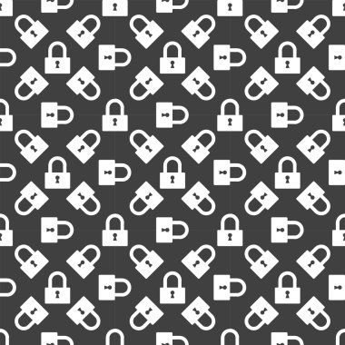 asma kilit web simgesi. düz tasarım. seamless modeli.