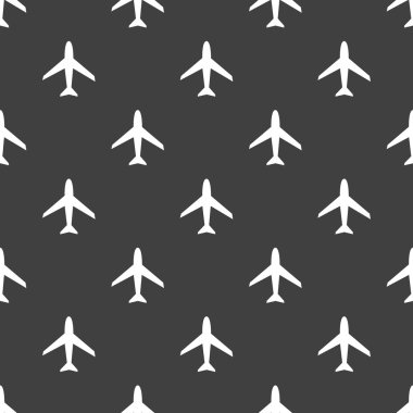 uçak web simgesi. düz tasarım. seamless modeli.