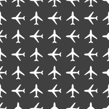 uçak web simgesi. düz tasarım. seamless modeli.