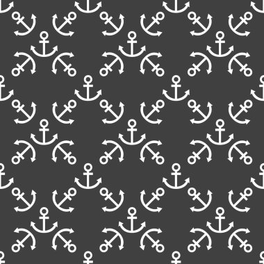 çapa web simgesi. düz tasarım. seamless modeli.