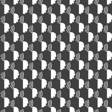 Web simgesi konuşuyor. düz tasarım. seamless modeli.