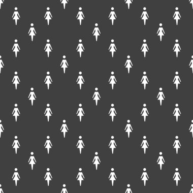 kadın tuvaleti web simgesi. düz tasarım. seamless modeli.