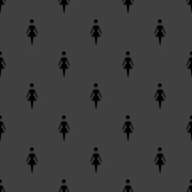 kadın tuvaleti web simgesi. düz tasarım. seamless modeli.