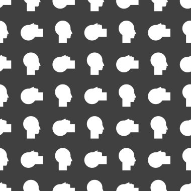 adam siluet profil resmi web simgesi. düz tasarım. seamless modeli.