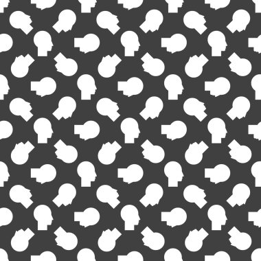 adam siluet profil resmi web simgesi. düz tasarım. seamless modeli.