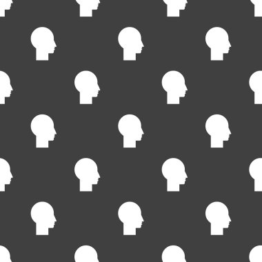 adam siluet profil resmi web simgesi. düz tasarım. seamless modeli.