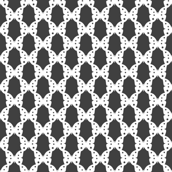 butterfly web icon. flat design. Seamless gray pattern.