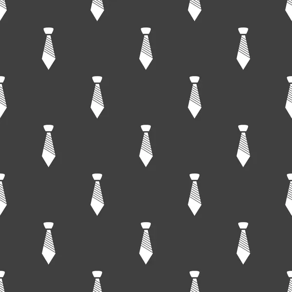 Icône web cravate hipster. design plat. Modèle gris sans couture . — Image vectorielle