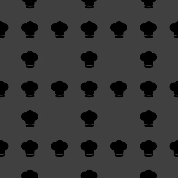 Chef-kok GLB web pictogram. platte ontwerp. naadloze grijs patroon. — Stockvector