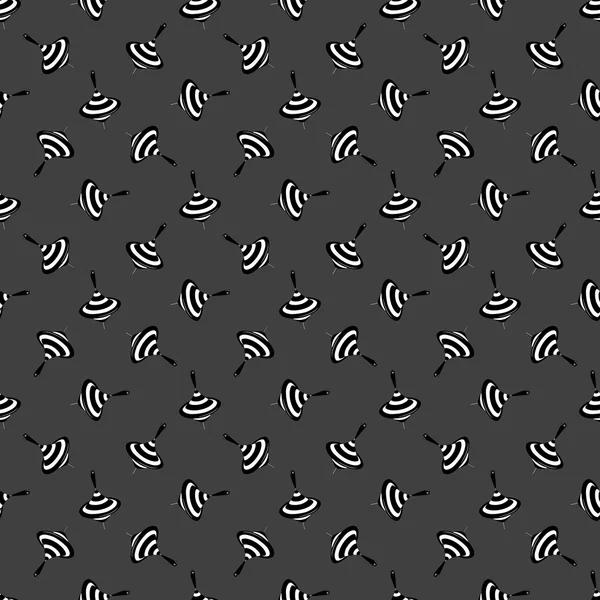 Whirligig icono web. diseño plano. Patrón gris inconsútil . — Archivo Imágenes Vectoriales