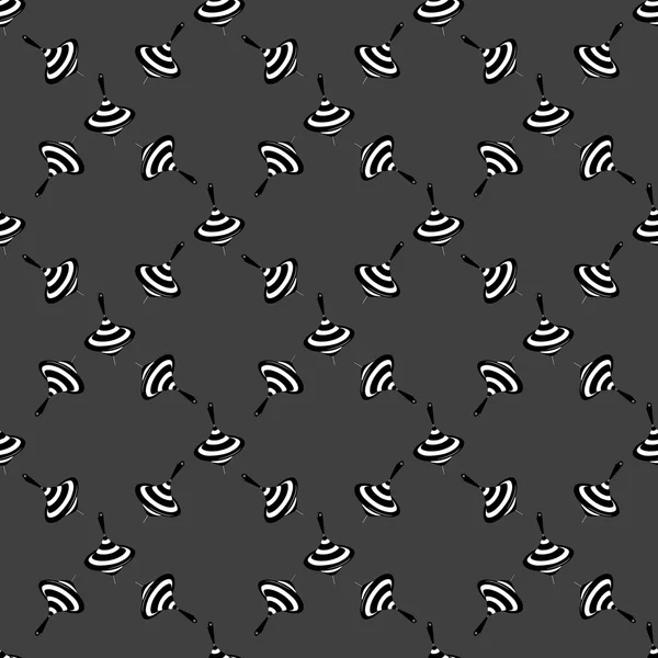 Snurra spindelväv ikonen. platt design. sömlös grå mönster. — Stock vektor