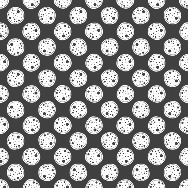 Pizza web pictogram. platte ontwerp. naadloze grijs patroon. — Stockvector