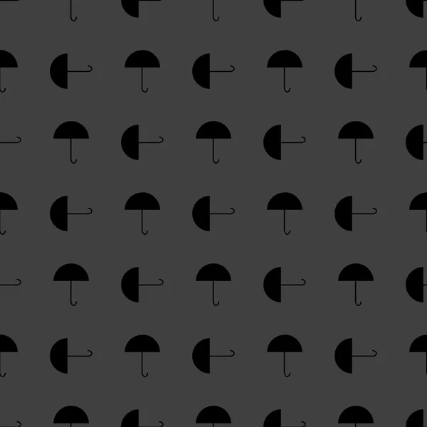 Regenschirm-Web-Symbol. flache Bauweise. nahtloses graues Muster. — Stockvektor