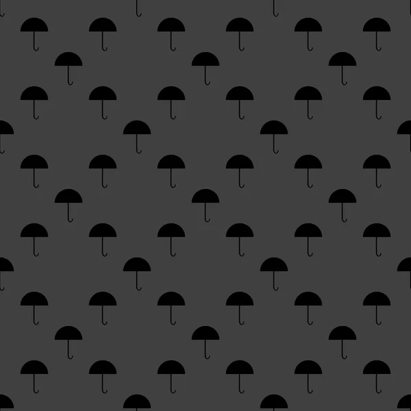 Paraplu web pictogram. platte ontwerp. naadloze grijs patroon. — Stockvector