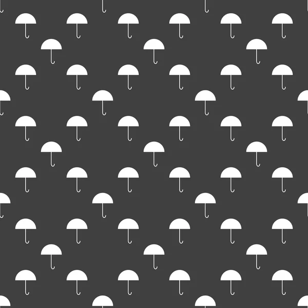 Icône web parapluie. design plat. Modèle gris sans couture . — Image vectorielle