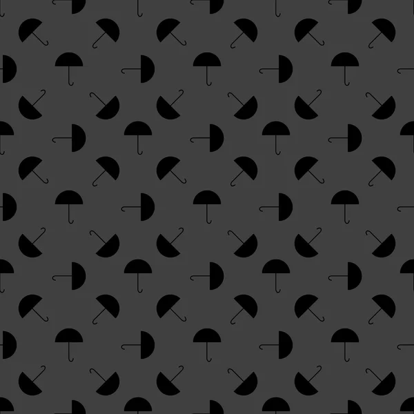 Icono web de paraguas. diseño plano. Patrón gris inconsútil . — Vector de stock