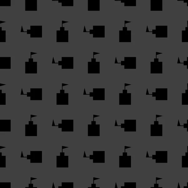 Toren web pictogram. platte ontwerp. naadloze grijs patroon. — Stockvector