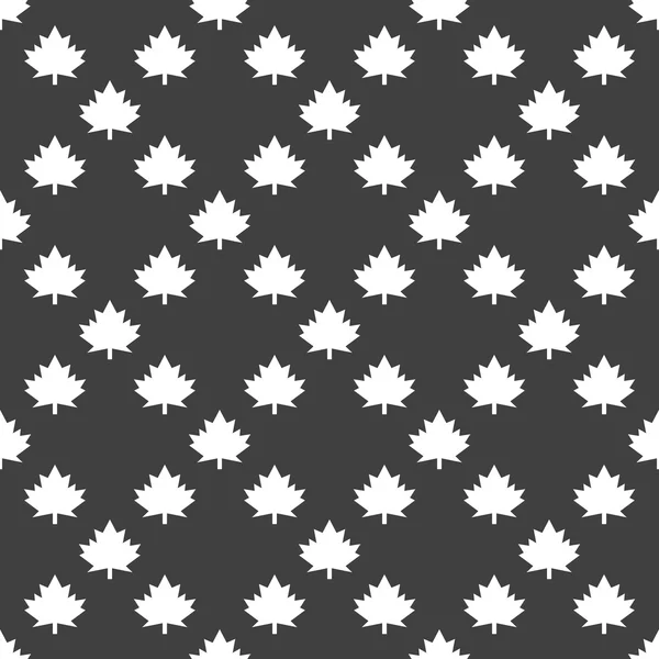 メープル リーフ wb アイコン。フラットなデザイン。灰色のシームレスなパターン. — ストックベクタ