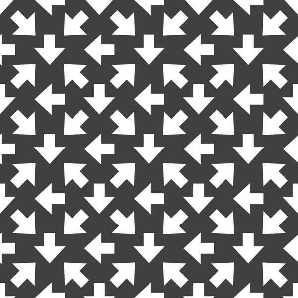 Onderaan Pijl web pictogram. platte ontwerp. naadloze grijs patroon. — Stockvector