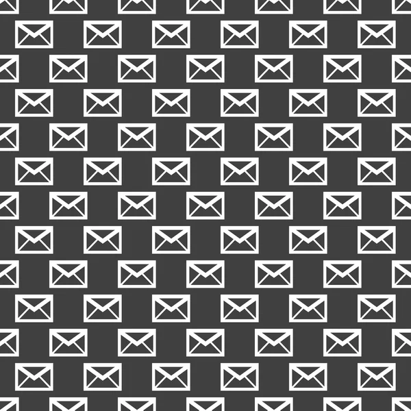 Mail envelope web icon. flat design. Seamless pattern. — Stock Vector