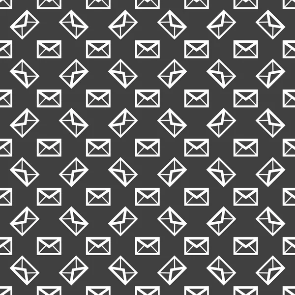 Mail envelope web icon. flat design. Seamless pattern. — Stock Vector