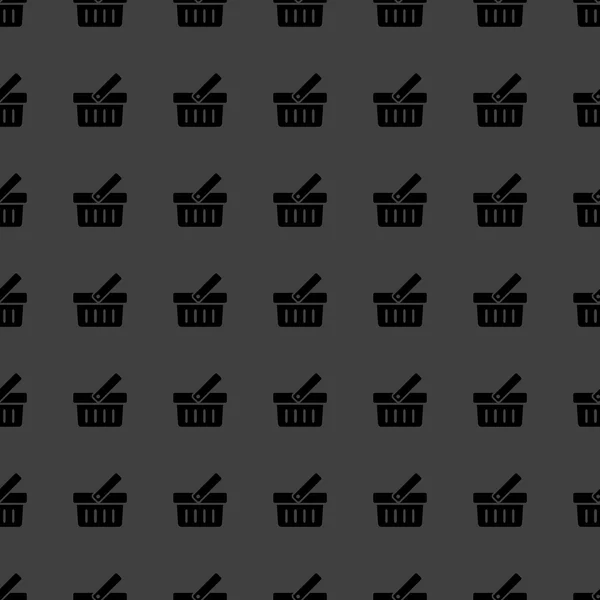 购物篮 web 图标。平面设计。无缝模式. — 图库矢量图片