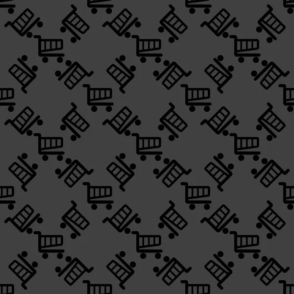쇼핑 바구니 웹 아이콘입니다. 평면 디자인입니다. 완벽 한 패턴. — 스톡 벡터