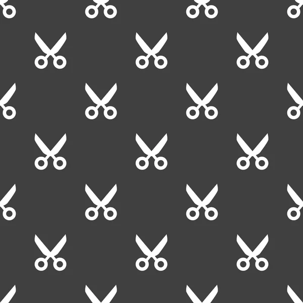 Schaar web pictogram. platte ontwerp. naadloze patroon. — Stockvector