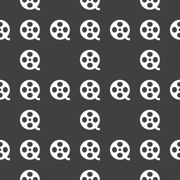 Icono web de película. diseño plano. Patrón sin costura . — Archivo Imágenes Vectoriales