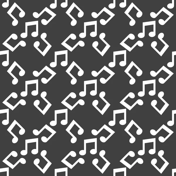 Note de musique icône web. design plat. Modèle sans couture . — Image vectorielle