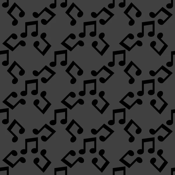 Music note web icon. flat design. Seamless pattern. — Stock Vector