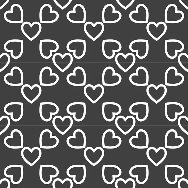 Icône web coeur. design plat. Modèle sans couture . — Image vectorielle