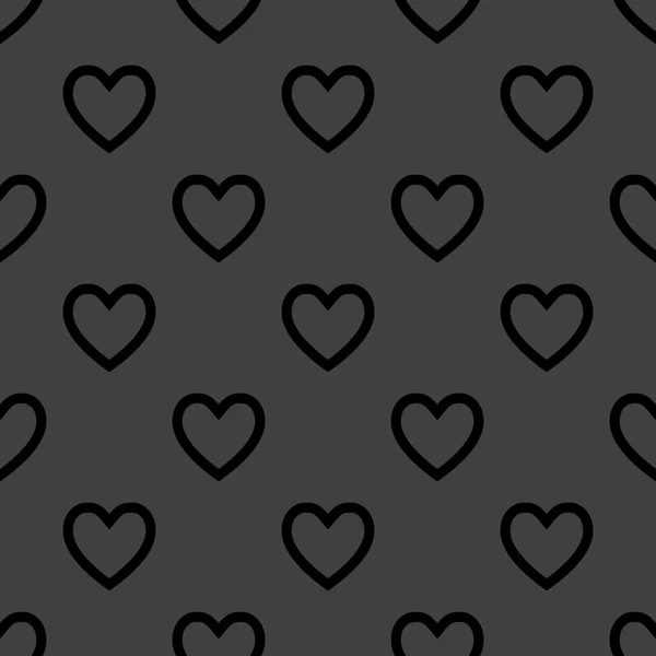 ไอคอนเว็บของหัวใจ การออกแบบแบน รูปแบบไร้รอยต่อ . — ภาพเวกเตอร์สต็อก