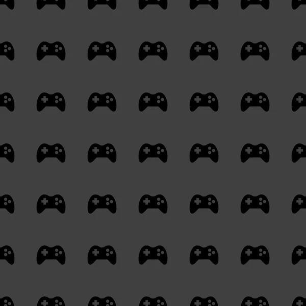 Gaming Joystick web icoon. plat ontwerp. Naadloos patroon. — Stockvector