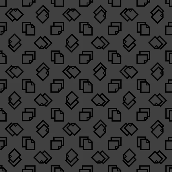 Blanco papier web pictogram. platte ontwerp. naadloze patroon. — Stockvector