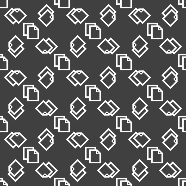 Leeres Papier Web-Symbol. flache Bauweise. nahtloses Muster. — Stockvektor