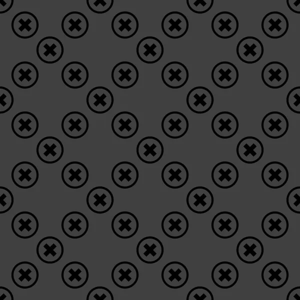 Annuleren web pictogram. platte ontwerp. naadloze patroon. — Stockvector