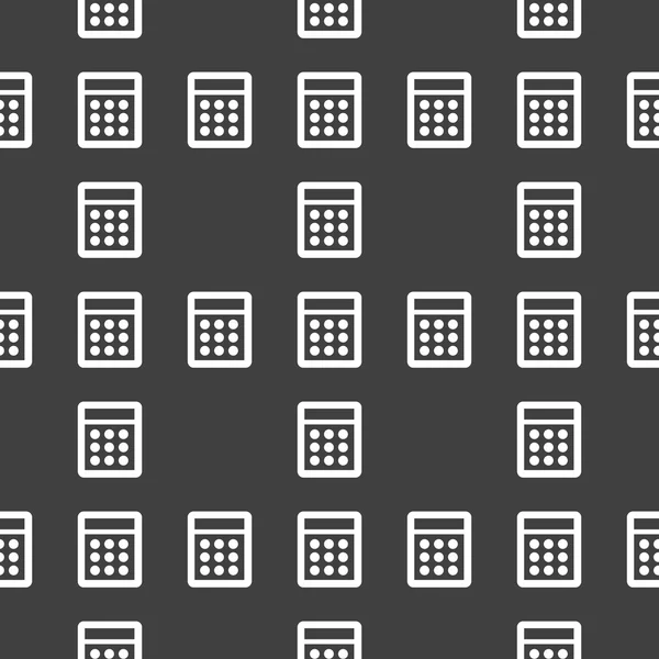 Web calculatorpictogram. platte ontwerp. naadloze patroon. — Stockvector