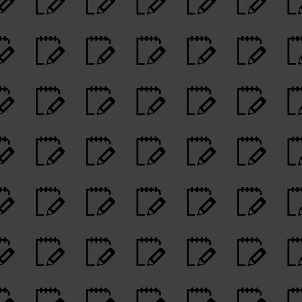 Anteckningar pappersdokument web icon. platt design. Seamless mönster. — Stock vektor