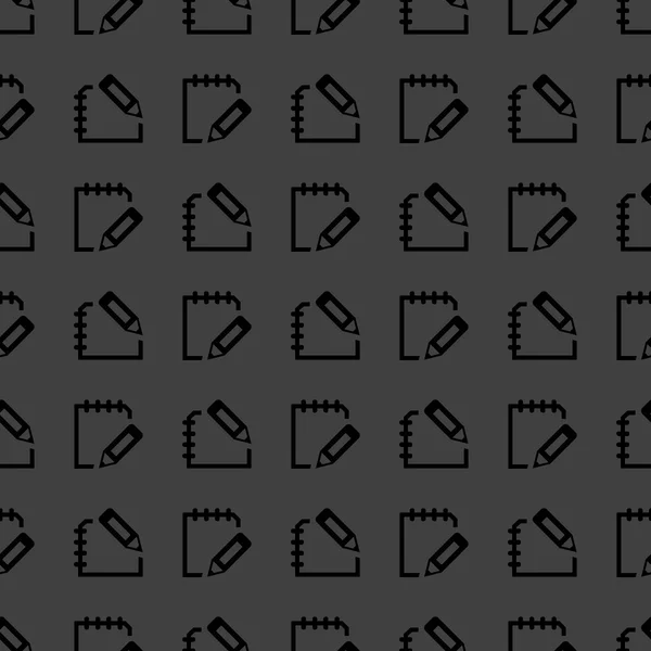 Papel del bloc de notas Documentos icono web. diseño plano. Patrón sin costura . — Archivo Imágenes Vectoriales