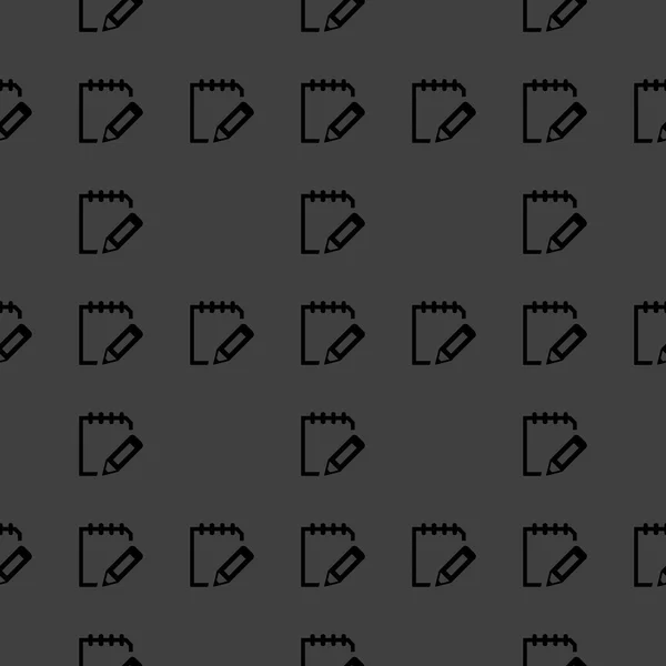 Блокнот паперу Документи веб значок. плоский дизайн. Безшовний візерунок . — стоковий вектор